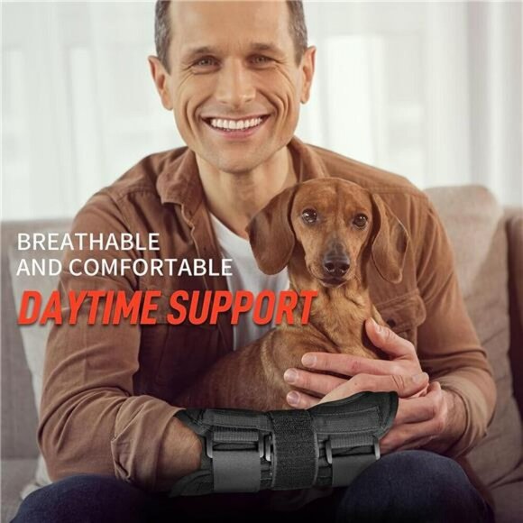 Wrist Brace for Carpal Tunnel Adjustable Night Wrist Support Brace with Splints - Picture 4 of 7